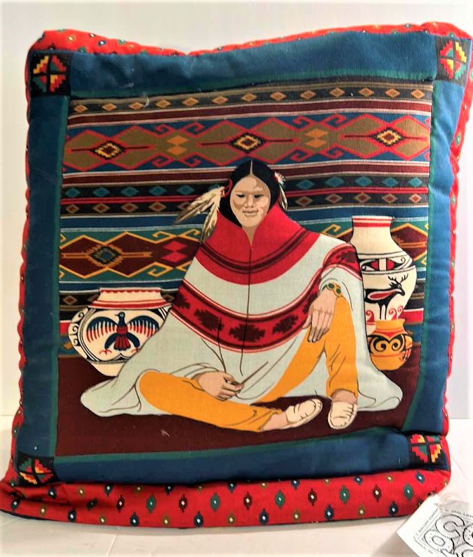 Photo 1 of HANDCRAFTED NATIVE AMERICAN PILLOW BLANKET COMBO “QUILLO”