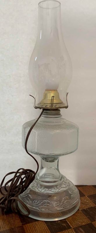 Photo 3 of VINTAGE COLLECTIBLES, TWO HURRICANE LAMPS AND CANDLE HOLDER