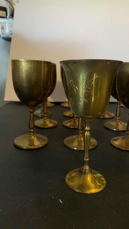 Photo 4 of 18 SILVER PLATED WINE GOBLETS