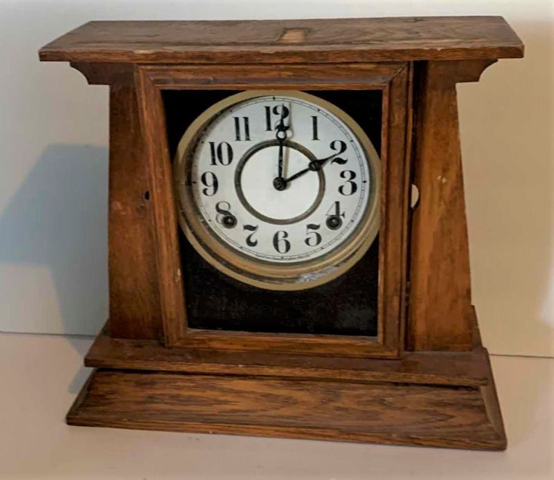 Photo 1 of VINTAGE RUSTIC WOOD CLOCK 13.5" x H12”