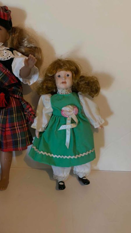 Photo 3 of TEN VINTAGE PORCELAIN DOLLS