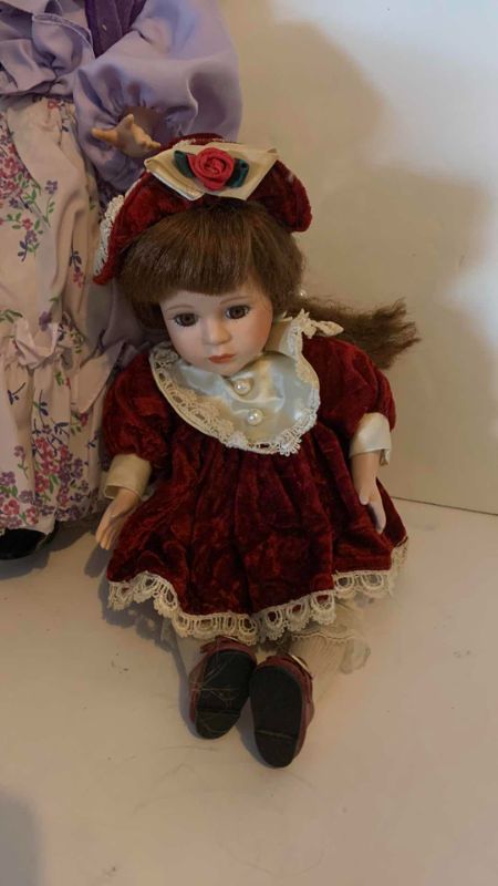 Photo 6 of TEN VINTAGE PORCELAIN DOLLS