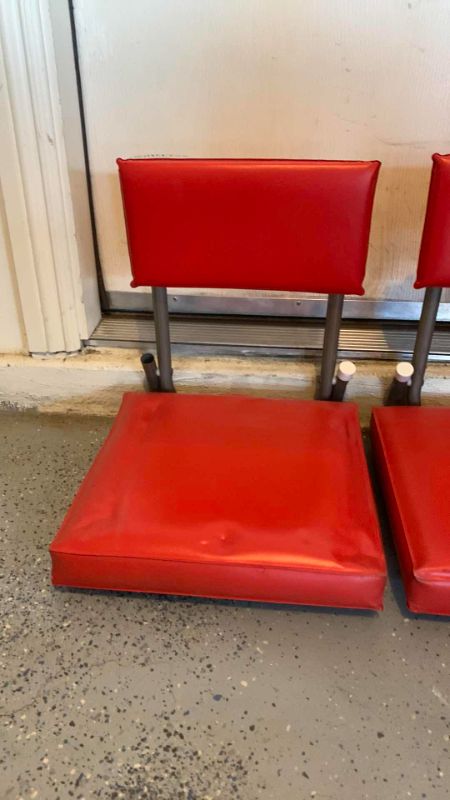 Photo 2 of TWO VINTAGE RED STADIUM SEATS