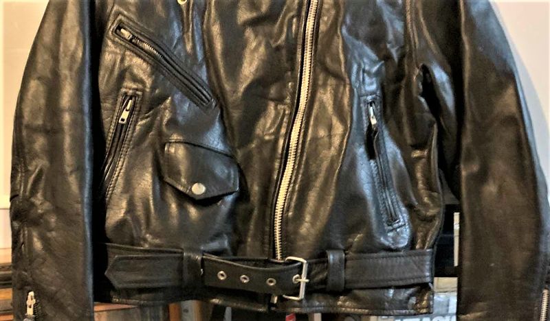 Photo 3 of WOMENS BLACK LEATHER MOTORCYCLE JACKET SIZE XL