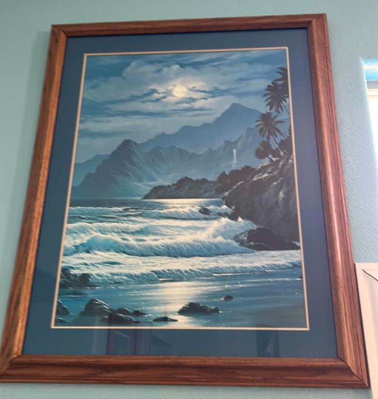 Photo 1 of ARTWORK, WOOD FRAMED LIMITED EDITION PRINTS, HAWAII 25”
x 33”