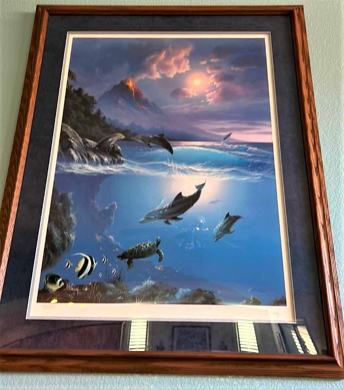 Photo 1 of ARTWORK, ARTIST SIGNED A CASAY WITH COA WOOD FRAMED LIMITED EDITION PRINTS, HAWAII 33” x 41”