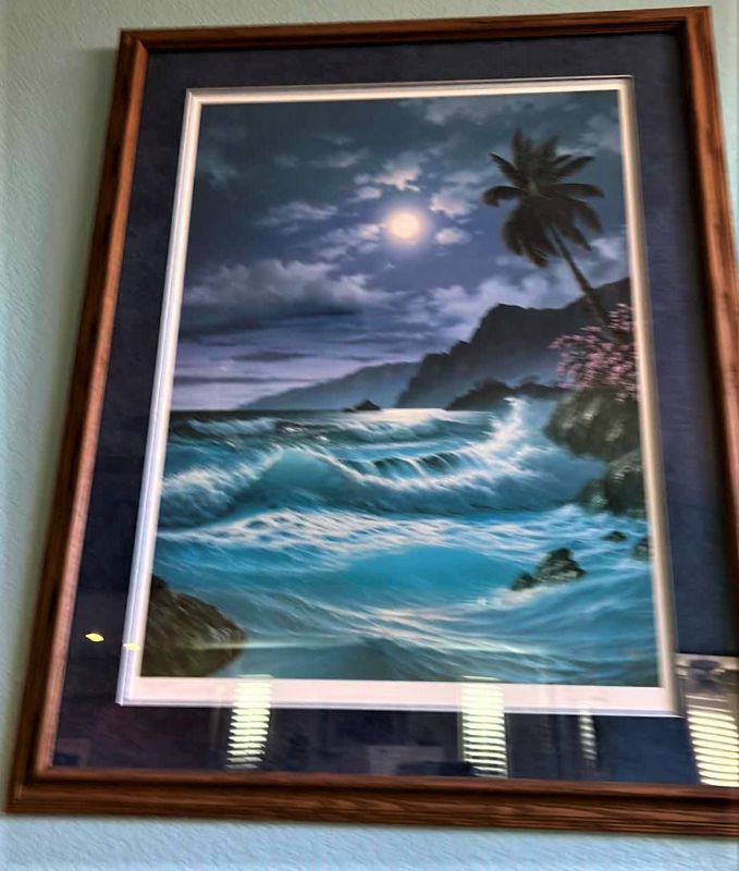 Photo 1 of ARTWORK, ARTIST SIGNED A CASAY WITH COA WOOD FRAMED LIMITED EDITION PRINTS, HAWAII 32”x 40”