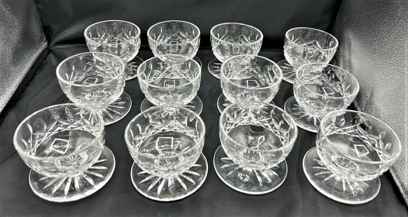 Photo 1 of 12 WATERFORD CUT CRYSTAL DESSERT GLASSES