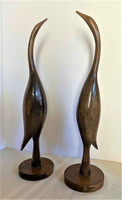 Photo 1 of HOME DECOR, 2- 21” GENUINE MANGO WOOD HAWAII BIRD SCULPTURES