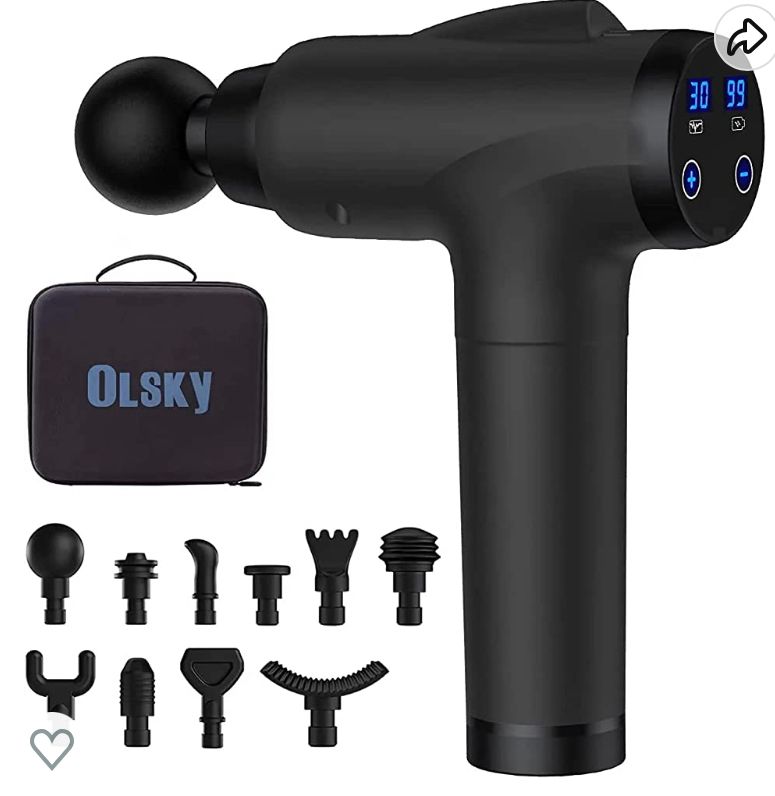 Photo 1 of OLSKY MASSAGE GUN, DEEP TISSUE HIGH INTENSITY PERCUSSION MASSAGE DEVICE FOR PAIN RELIEF