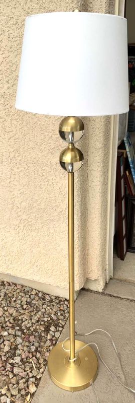Photo 1 of GOLD AND ACRYLIC FLOOR LAMP