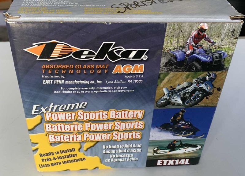 Photo 1 of DEKA EXTREME POWER SPORTS BATTERY EXT14L HARLEY SPORTSTER