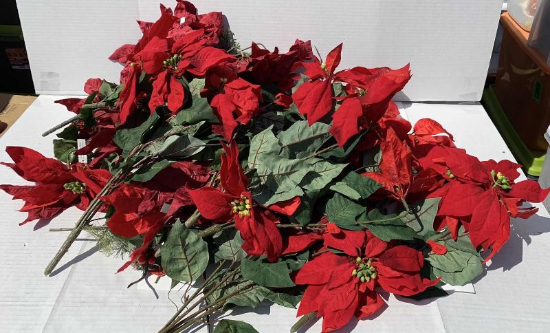 Photo 1 of CHRISTMAS POINSETTIA DECORATIONS