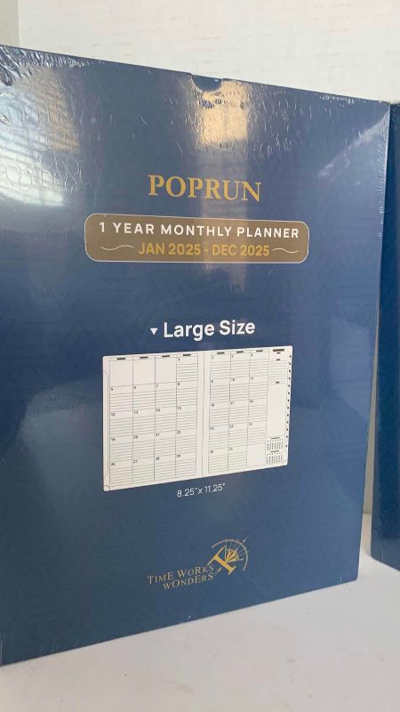 Photo 2 of 2-POPRUN 1 YEAR MONTHLY PLANNERS 1/2025 12/2025