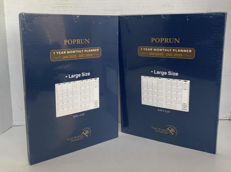 Photo 1 of 2-POPRUN 1 YEAR MONTHLY PLANNERS 1/2025 12/2025