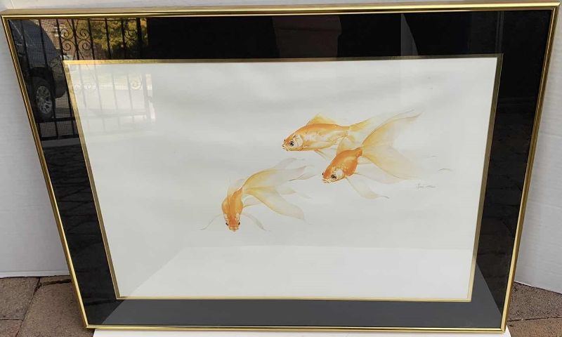 Photo 1 of “GOLDFISH” SIGNED AND NUMBERED BY STEVE JUM LEE 1356/1500 28” X 22”