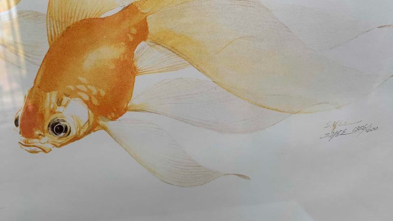 Photo 3 of “GOLDFISH” SIGNED AND NUMBERED BY STEVE JUM LEE 1356/1500 28” X 22”