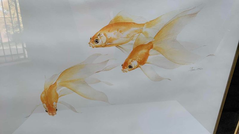 Photo 2 of “GOLDFISH” SIGNED AND NUMBERED BY STEVE JUM LEE 1356/1500 28” X 22”