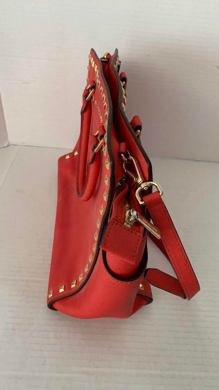 Photo 2 of MICHAEL KORS SELMA STUDDED RED PURSE