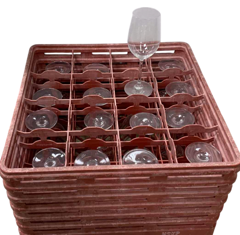 Photo 1 of 16 WINE GLASSES AND PLASTIC HOLDER