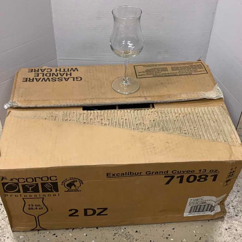 Photo 1 of CASE OF 24 EXCALIBUR GRAND CUVÉE GLASSES