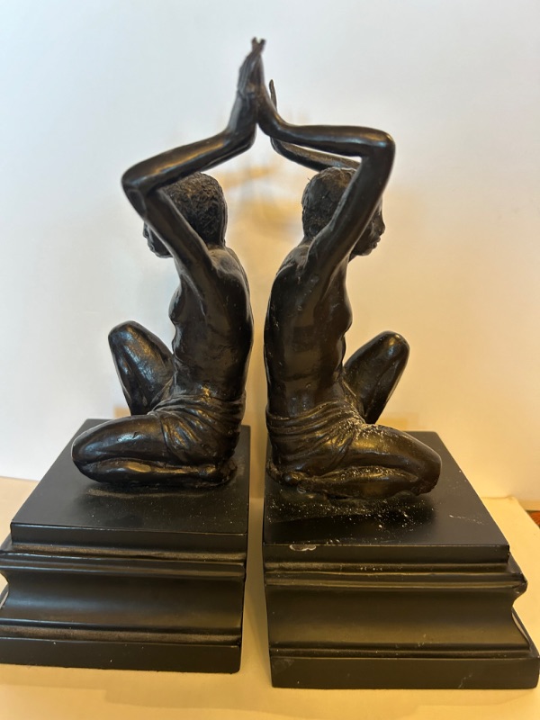 Photo 1 of ART DECO BRONZE BOOKENDS 9”H