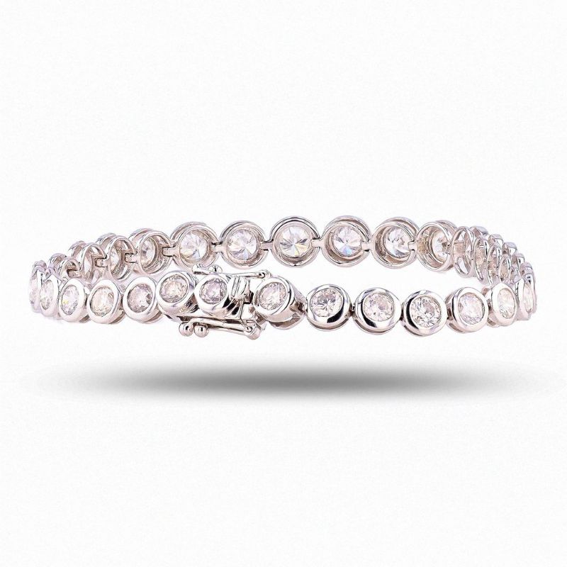 Photo 1 of ORIANNE 8.04ctw G to H COLOR SI1 to I1 CLARITY DIAMOND 14K WHITE GOLD TENNIS BRACELET SIZE 7" GROSS WEIGHT 13.2 Grams WITH APPRAISAL - BR007843
