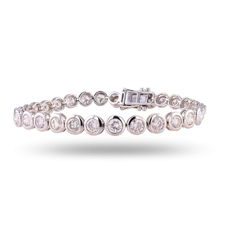 Photo 1 of ORIANNE 8.04ctw G to H COLOR SI1 to I1 CLARITY DIAMOND 14K WHITE GOLD TENNIS BRACELET SIZE 7" GROSS WEIGHT 13.2 Grams WITH APPRAISAL - BR007843
