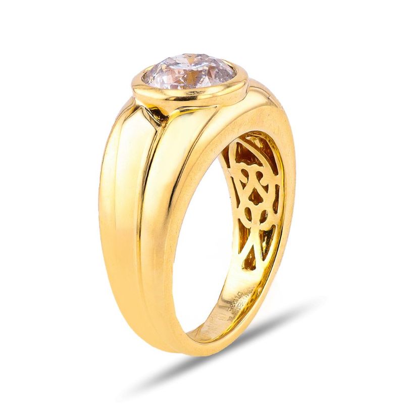 Photo 1 of ORIANNE 2.03ct I COLOR I1 CLARITY DIAMOND 18K YELLOW GOLD RING SIZE 6 1/2,  WEIGHT OF ITEM: 8.4 grams WITH APPRAISAL - RN034885
