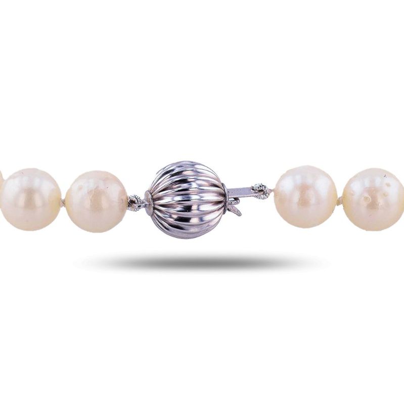 Photo 1 of ORIANNE 9MM to 11MM WHITE SOUTH SEA CULTURED PEARL NECKLACE WITH 14K WHITE GOLD CLASP SIZE 18" WITH APPRAISAL - NK016391
