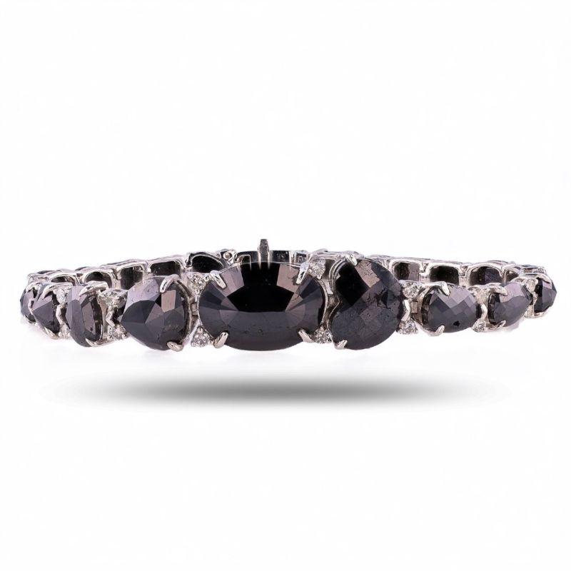 Photo 1 of 36.00ctw Fancy Black Diamond Platinum Bracelet (36.96ctw Diamonds) with Appraisal BR008709

