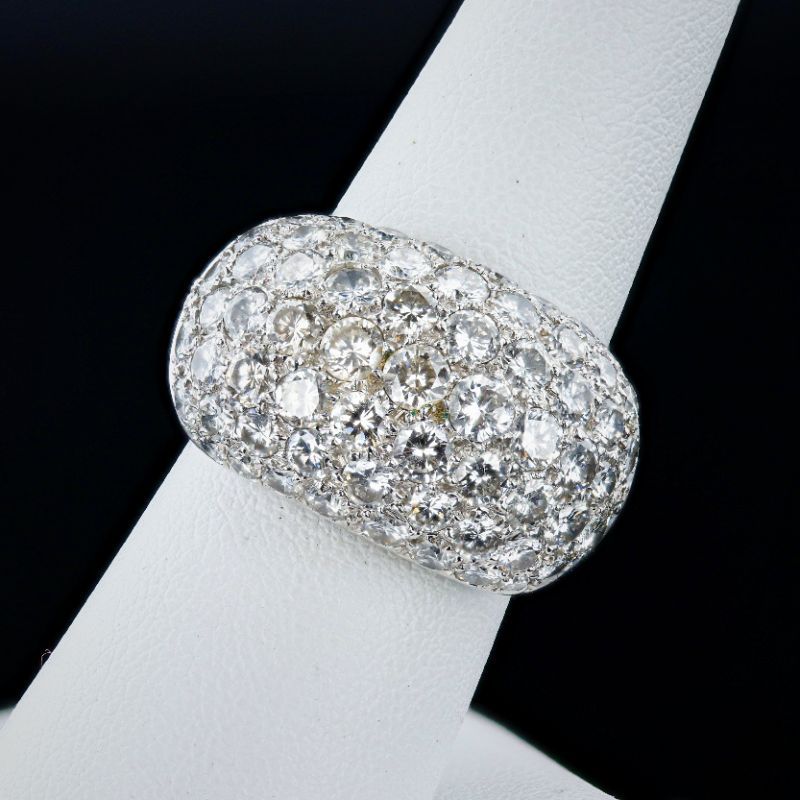 Photo 1 of 5.00ctw G to H COLOR VS1 to VS2 CLARITY Diamond 14K White Gold Ring Size 6 3/4 with Appraisal RN037598


