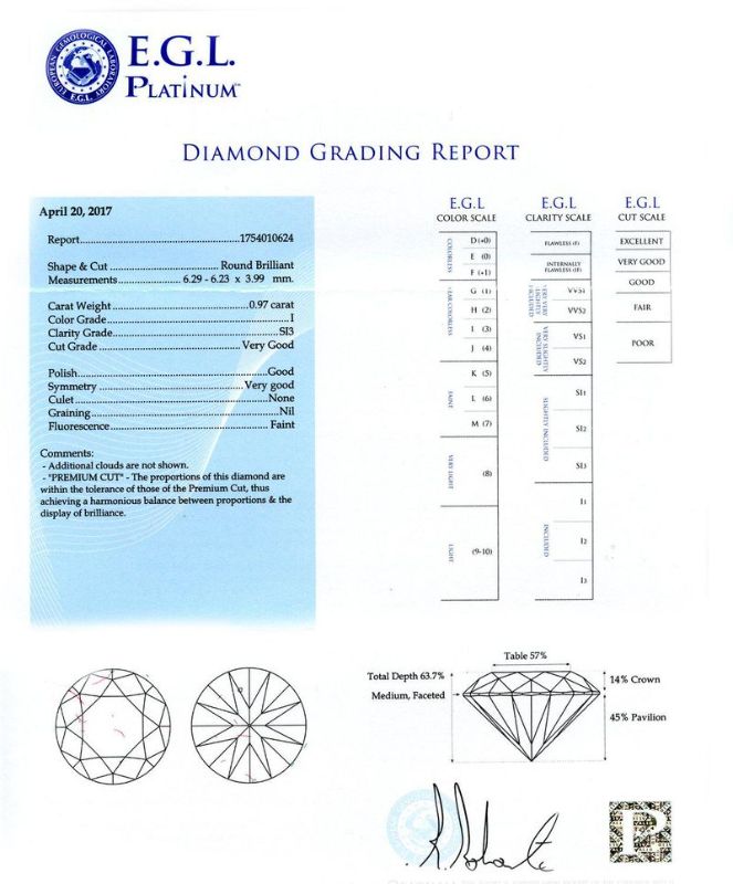 Photo 1 of 0.97ct SI3 CLARITY CENTER Diamond 18K White and Yellow Gold Ring (1.59ctw Diamonds) size 6 with Appraisal RN021919