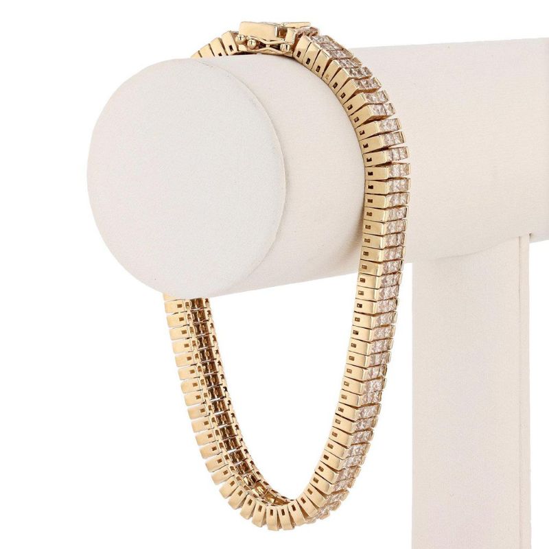 Photo 1 of 13.76ctw Diamond 14K Yellow Gold Tennis Bracelet size 7 3/4" with Appraisal BR005040