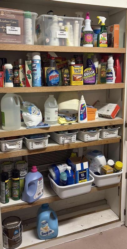 Photo 1 of CONTENTS OF GARAGE CABINET -CLEANING SUPPLIES