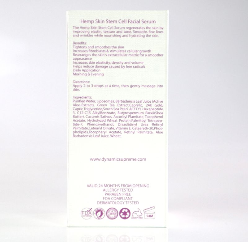 Photo 3 of HEMP SKIN STEM CELL FACIAL SERUM IMPROVES CELL ADHESION THUS REDUCING LOSS OF SKIN FIRMNESS WHILE IMPROVING TEXTURE AND TONE NEW IN BOX 