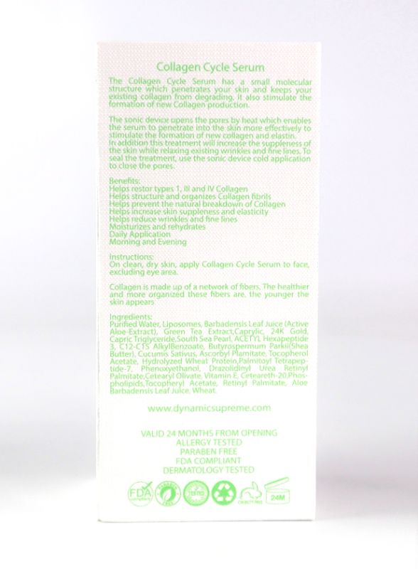 Photo 1 of COLLAGEN CYCLE SERUM PENETRATES AND RESTORES TYPE 1 3 AND 5 COLLAGEN ORGANIZES COLLAGEN FIBERS PREVENTS NATURAL BREAK DOWN REDUCES WRINKLES AND LINES MOISTURIZES AND HYDRATES NEW 