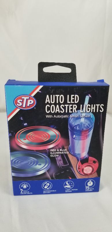 Photo 1 of AUTO COASTER LIGHTS WITH AUTOMATIC SMART SENSOR RED AND BLUE ILLUMINATED GLOW NEW