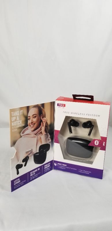 Photo 2 of BLACK ELITE TOUCH CONTROL WIRELESS EARBUDS AND CHARGING CASE NEW 