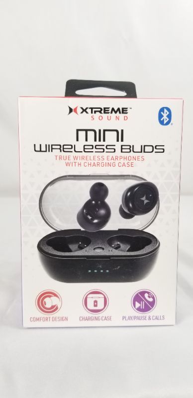 Photo 1 of BLACK MINI  TRUE WIRELESS EARBUDS WITH CHARGING CASE NEW 