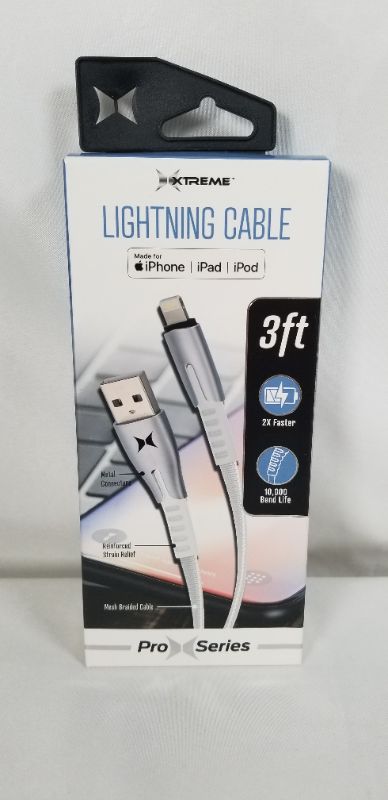 Photo 1 of LIGHTNING 3FT MESH BRAIDED CABLE  PRO SERIES MADE FOR IPHONE IPAD AND IPOD NEW