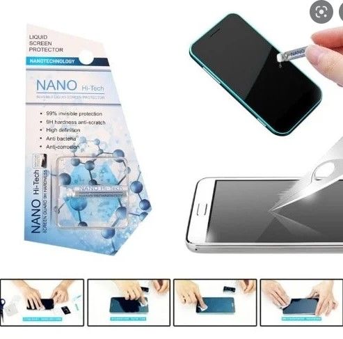 Photo 1 of NANO HI TECH INVISIBLE LIQUID SCREEN PROTECTOR 99% INVISIBLE PROTECTION ANTI SCRATCH HIGH DEF ANTI BACTERIA AND CORROSION NEW 