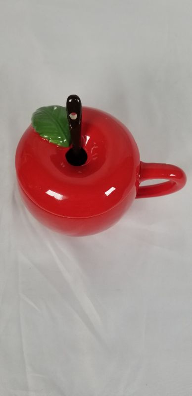 Photo 4 of RED DOL  APPLE MUG WITH SPOON NEW