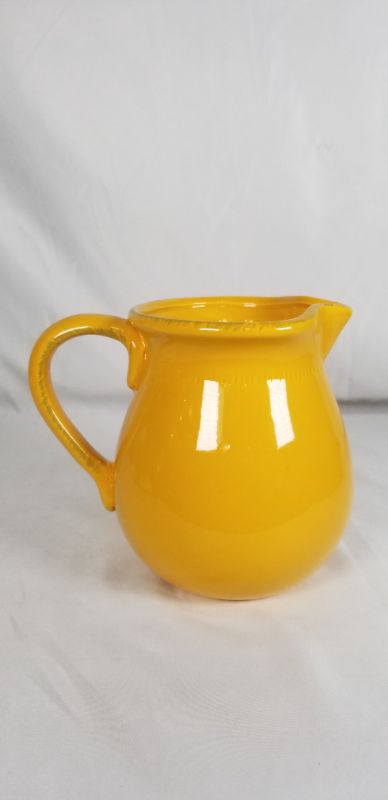 Photo 2 of CERAMIC MEDA PIG CAN YELLOW PITCHER NEW