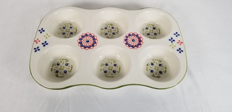 Photo 1 of 6 MUFFIN CERAMIC TRAY OVEN SAFE DISHWASHER SAFE AND MICROWAVE SAFE 12 X 7.5 X 1.5H INCHES NEW 