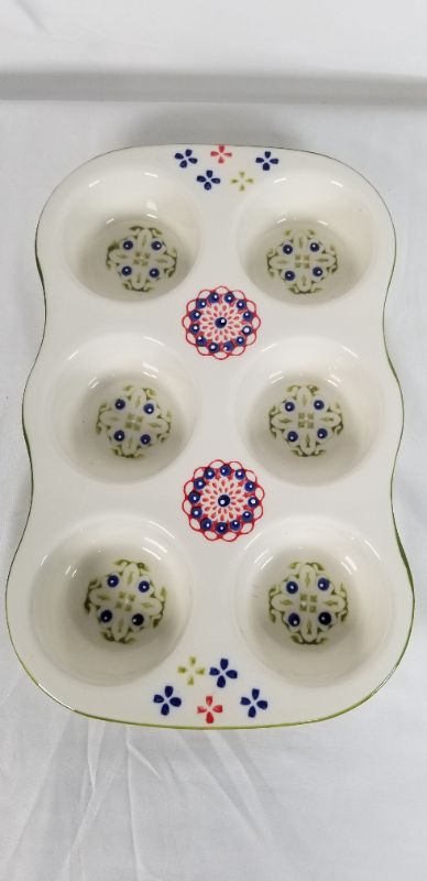 Photo 2 of 6 MUFFIN CERAMIC TRAY OVEN SAFE DISHWASHER SAFE AND MICROWAVE SAFE 12 X 7.5 X 1.5H INCHES NEW 