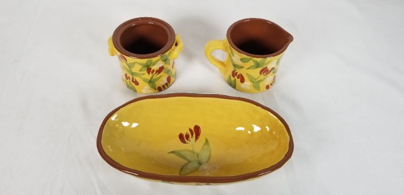 Photo 2 of ARTLAND MARGAUX 3 PEICE COLLECTION SET CREAMER CUP,  SUGAR BOWL, AND DIP BOWL NEW