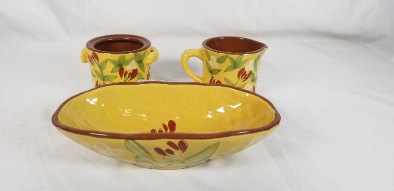 Photo 1 of ARTLAND MARGAUX 3 PEICE COLLECTION SET CREAMER CUP,  SUGAR BOWL, AND DIP BOWL NEW