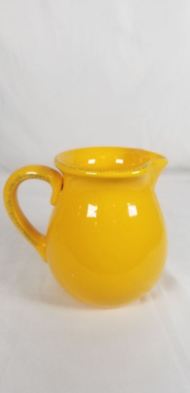 Photo 2 of CERAMIC MEDA PIG YELLOW PITCHER NEW