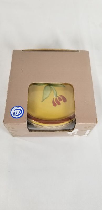 Photo 4 of 4 PC FLORAL YELLOW CERAMIC COASTER ARTLAND MARGAUX COLLECTION NEW